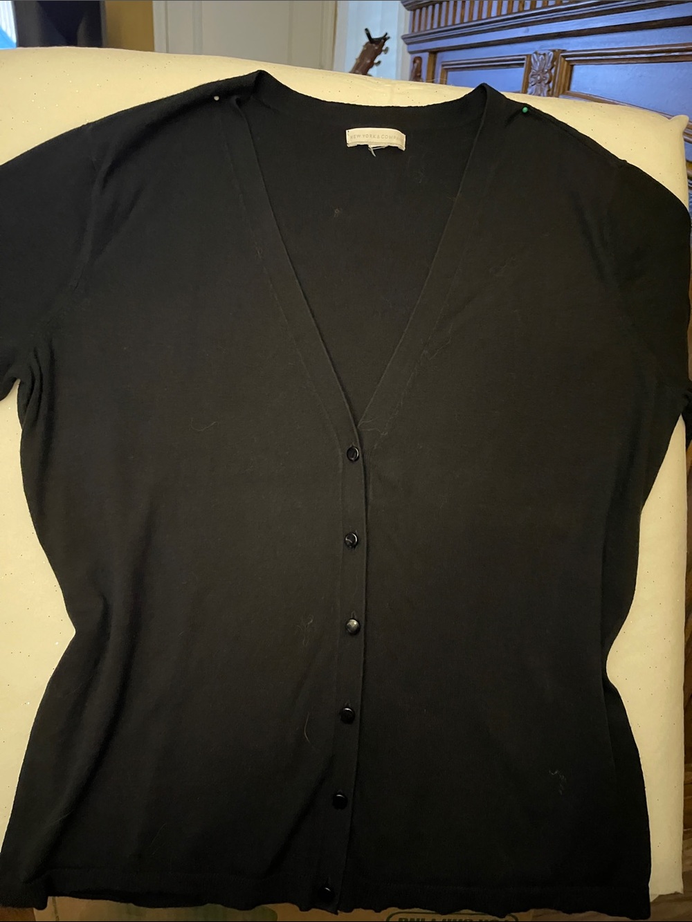 New York & Company Black Knit Top